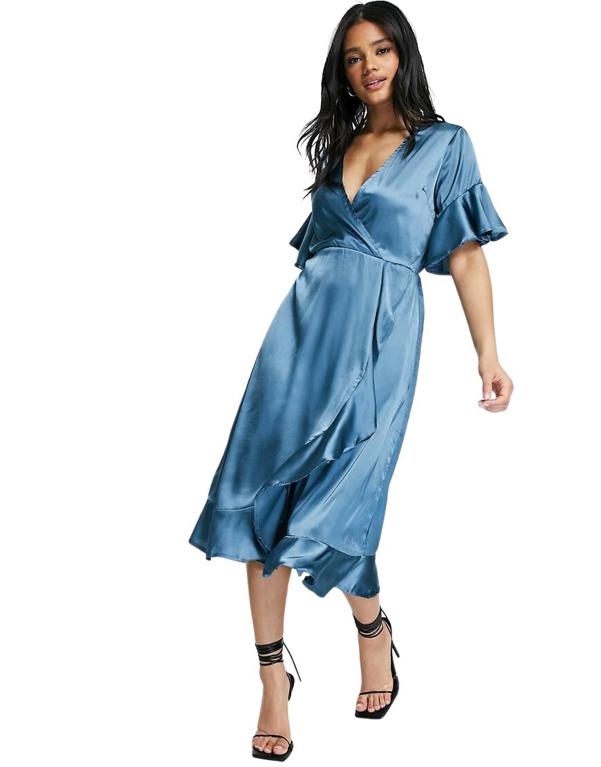 SUKIENKA V-NECK FALBANA