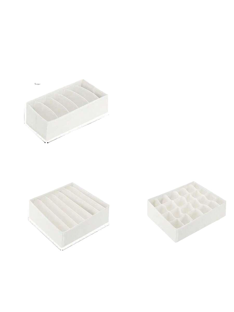 biały organizer na bieliznę 3-pack