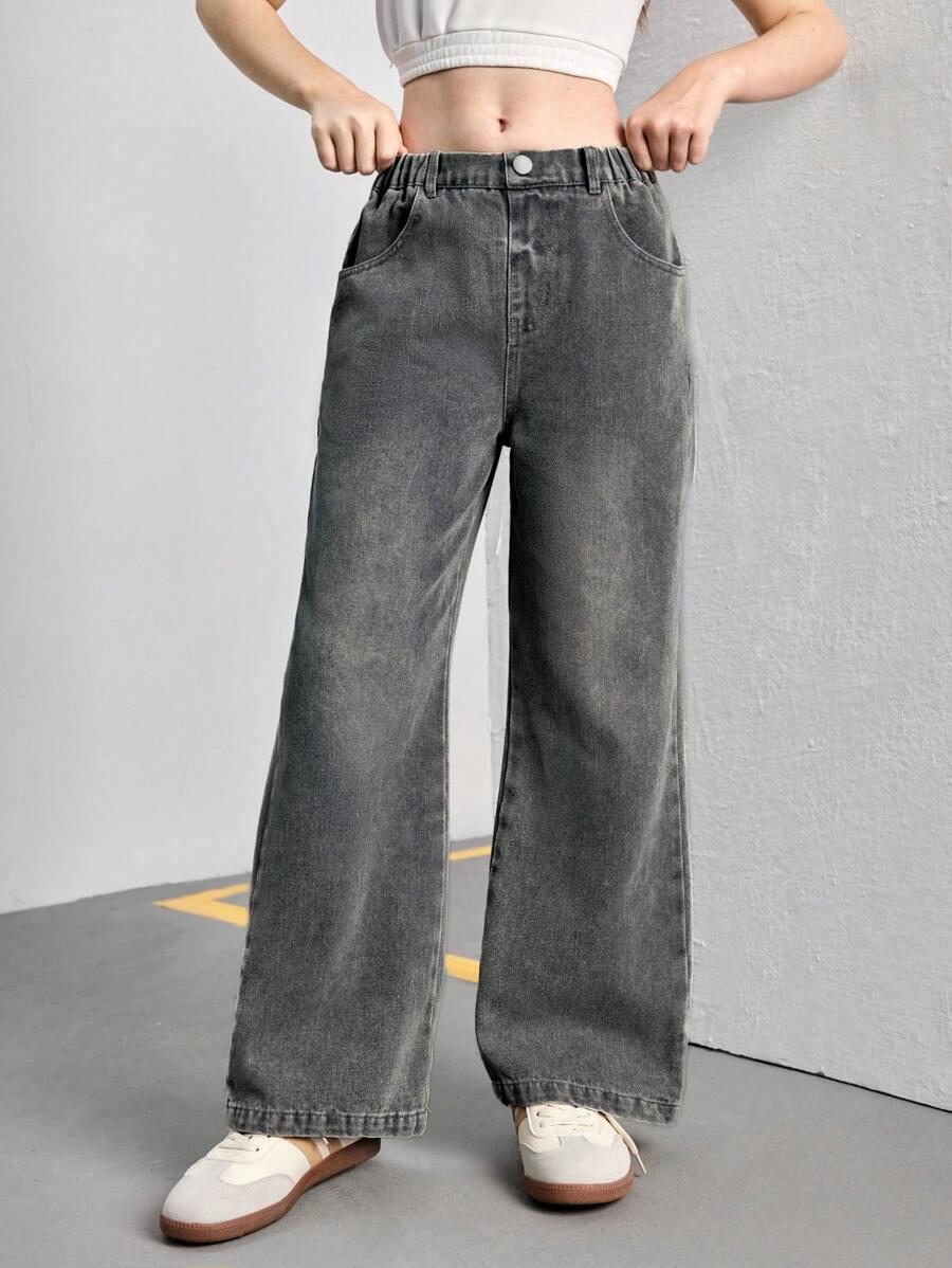 SZARE SPODNIE JEANS 