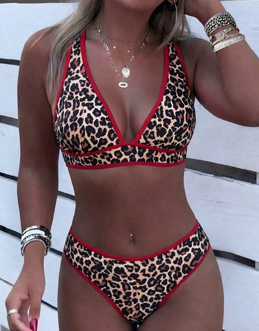 DWUCZĘŚCIOWY STRÓJ KĄPIELOWY ANIMAL PRINT