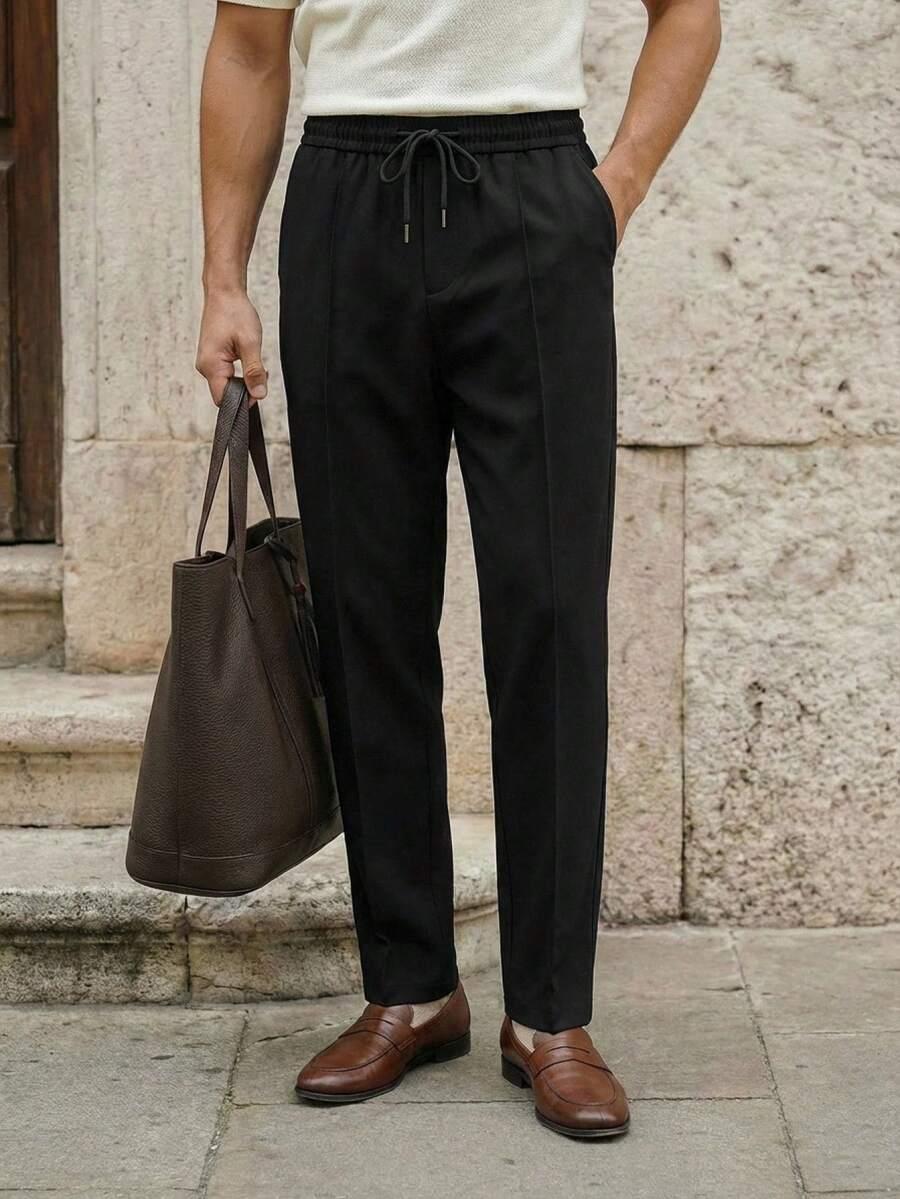 czarne spodnie casual