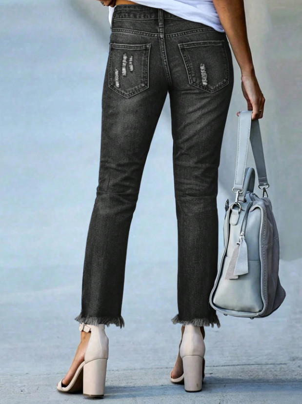 czarne SPODNIE JEANS