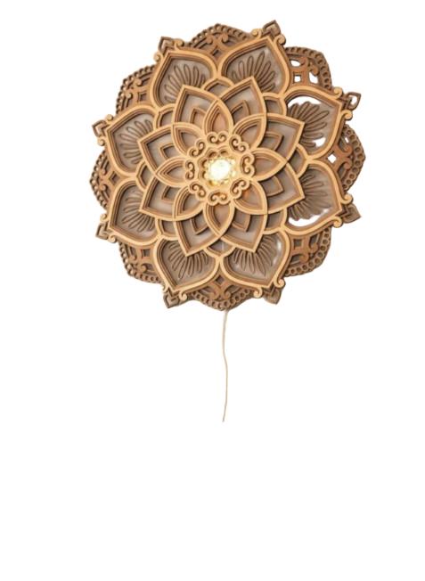 DEKORACYJNA ZAWIESZKA MANDALA LED