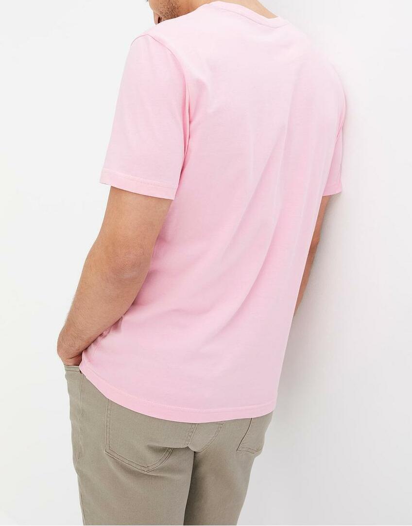T-SHIRT MĘSKI BAWEŁNA DEKOLT OKRĄGŁY