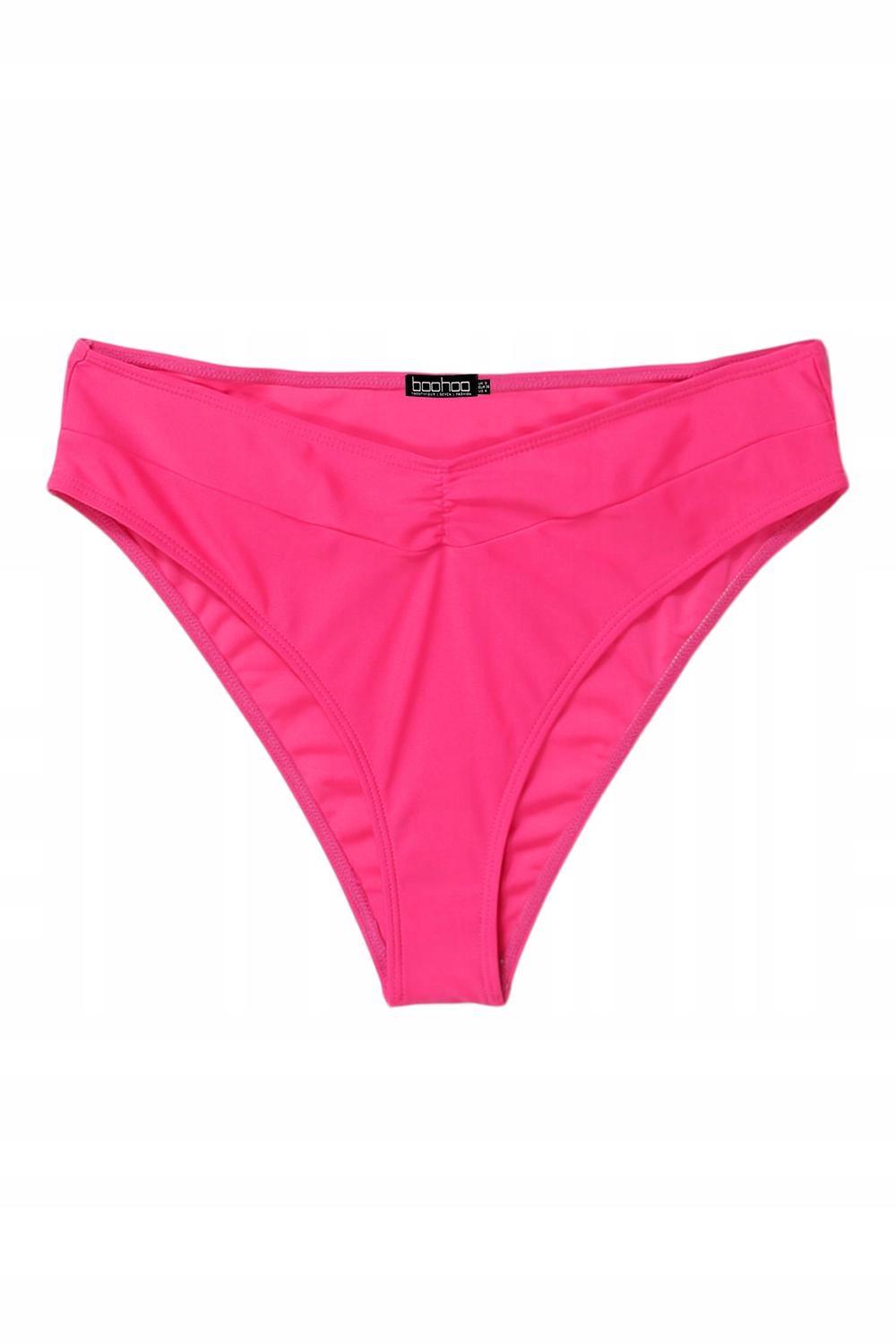 RÓZOWY DÓŁ OD BIKINI NEON MARSZCZENIE 