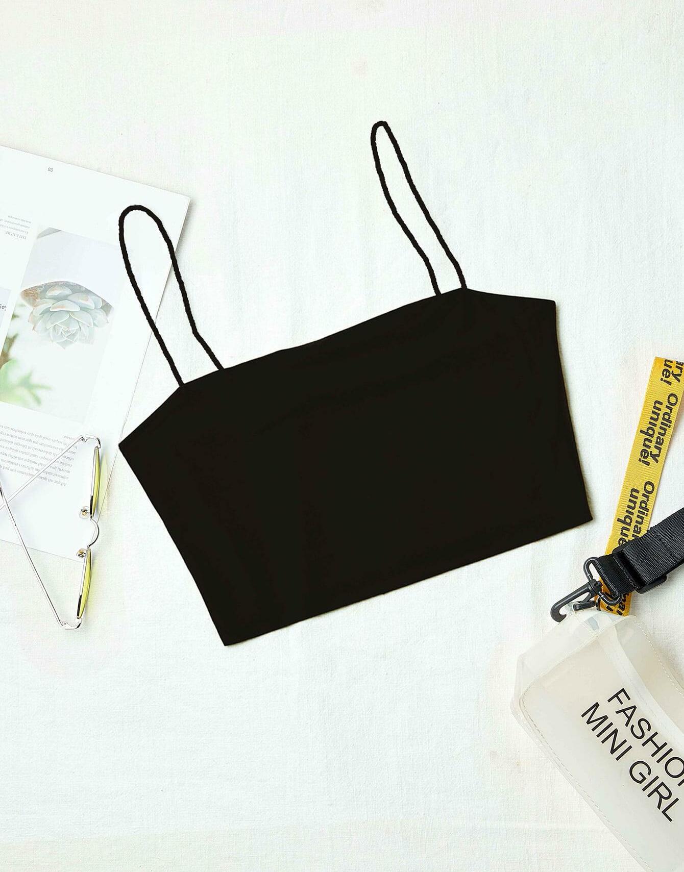 CZARNY CROP TOP
