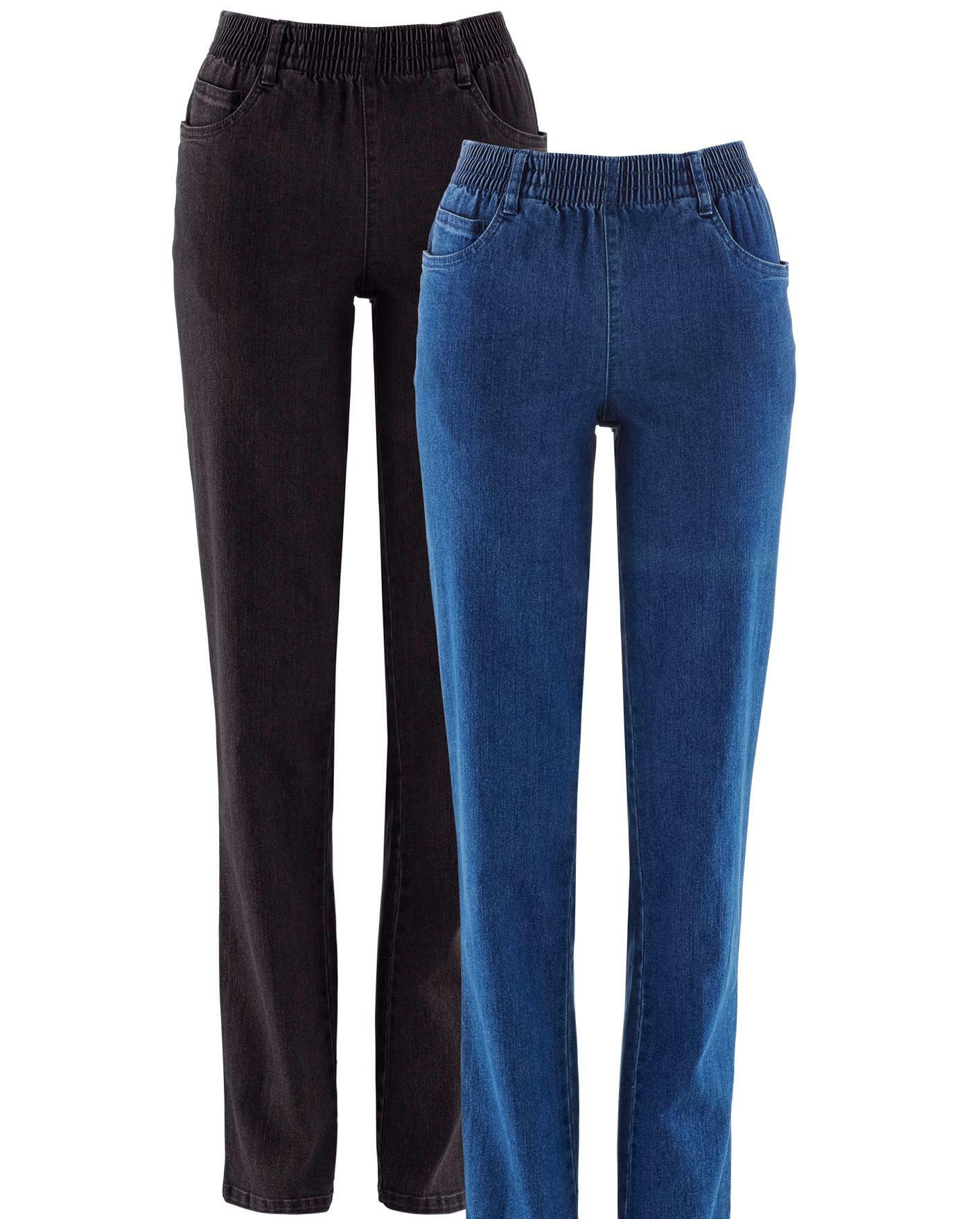 czarne JEANSY GUMKA
