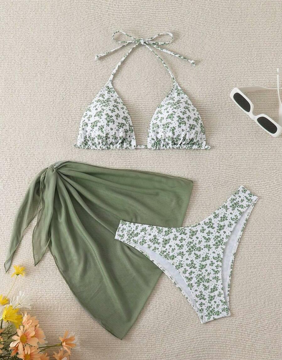 KOMPLET BIKINI PRINT KWIATY