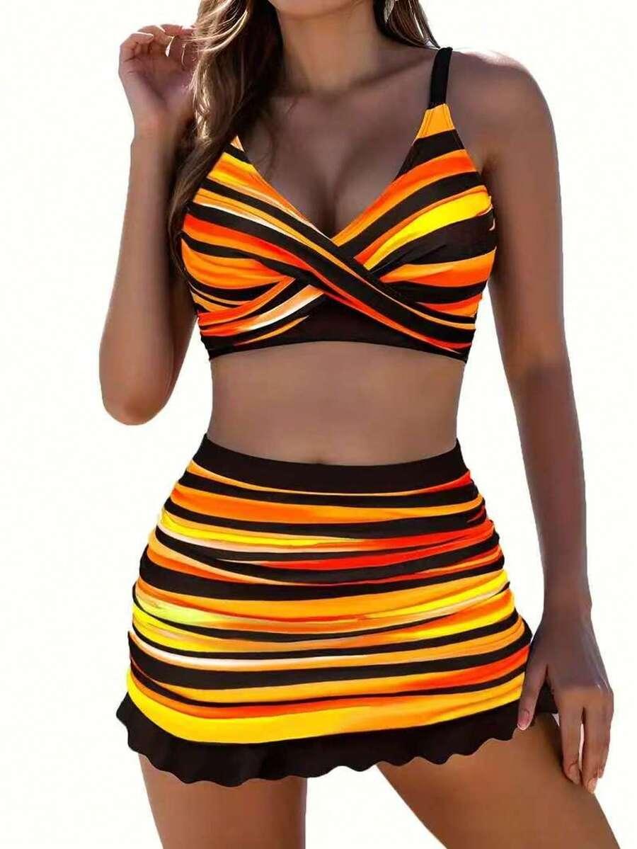 TRZYCZĘŚCIOWY KOMPLET BIKINI PRINT