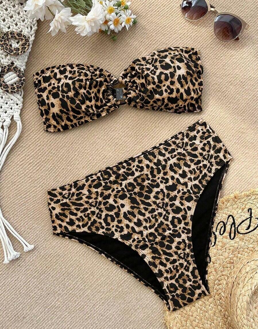 DWUCZĘŚCIOWY STRÓJ KĄPIELOWY ANIMAL PRINT