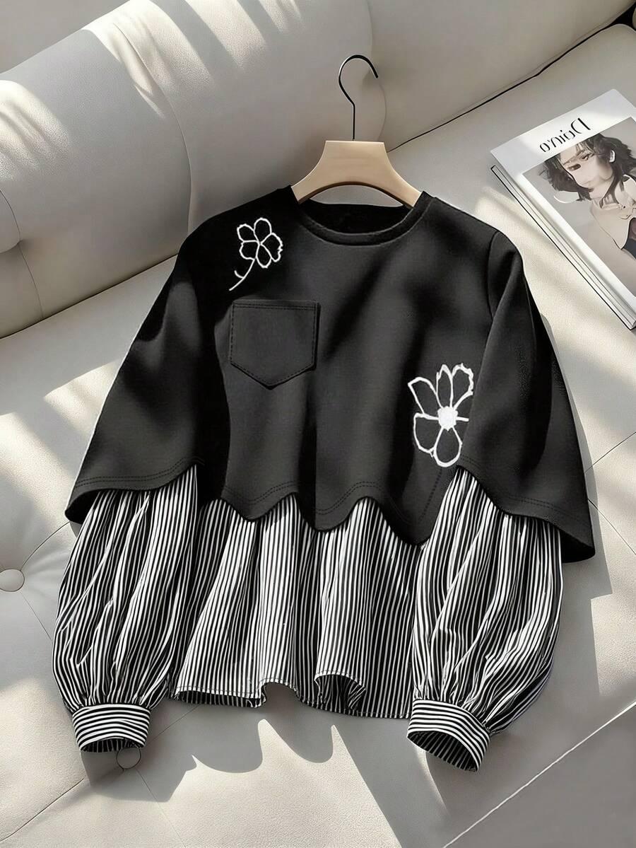 czarna bluza paski