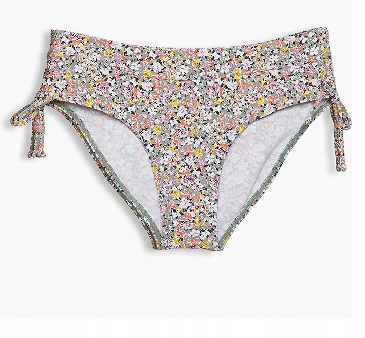 dół od bikini wzór kwiaty marszczenie