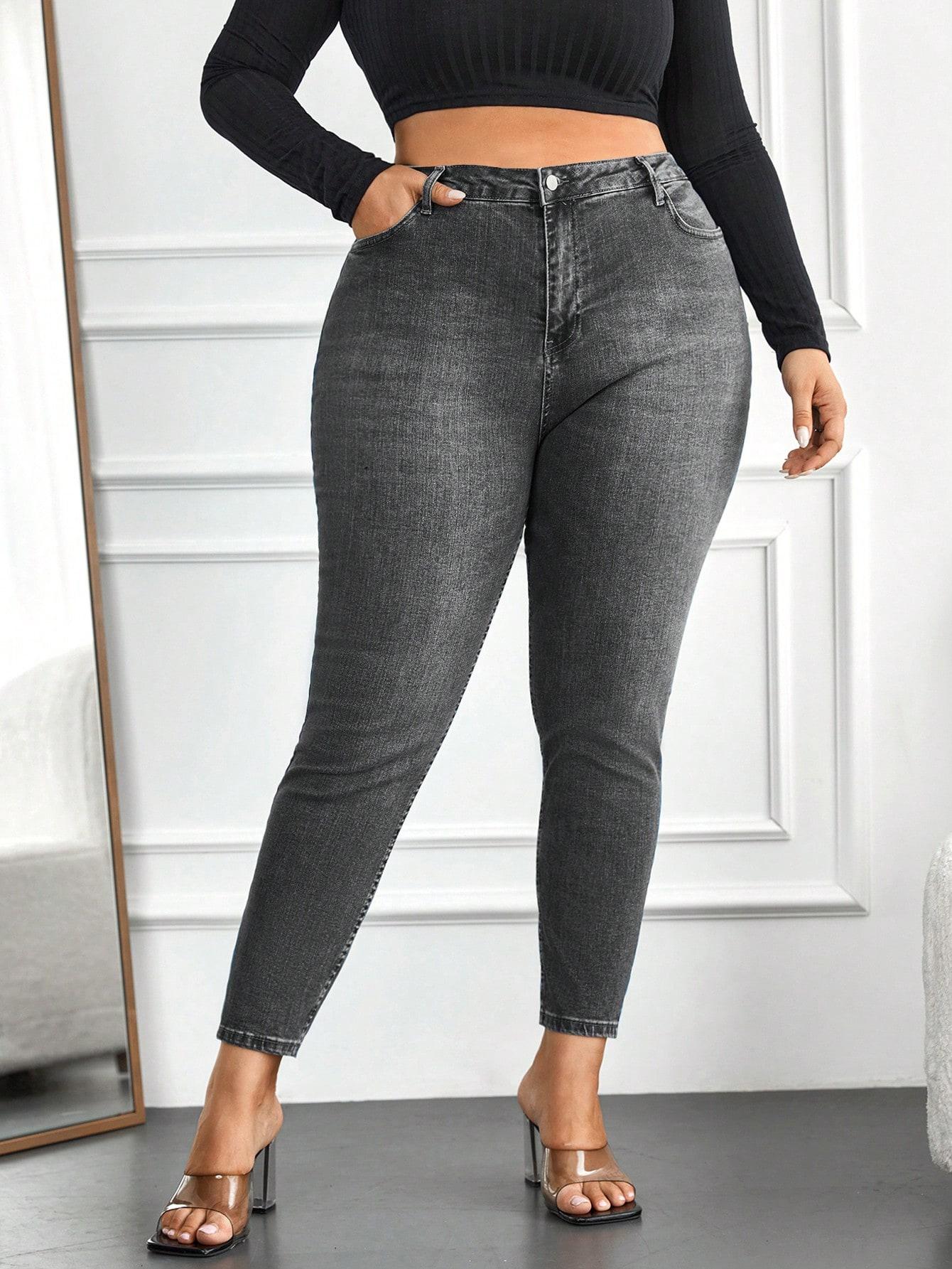 szare spodnie jeans
