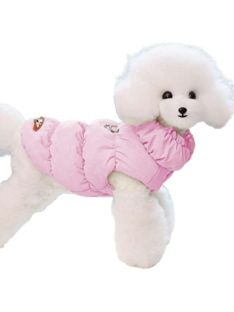 różowa kurtka dla psa 