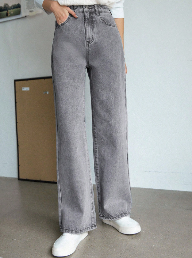SZARE SPODNIE JEANS 