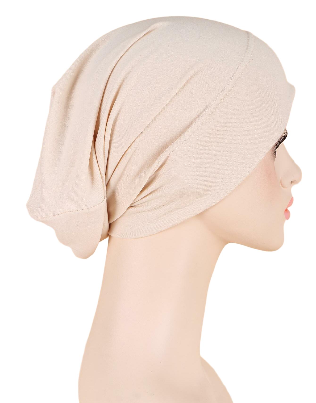BEŻOWY TURBAN NA GŁOWĘ