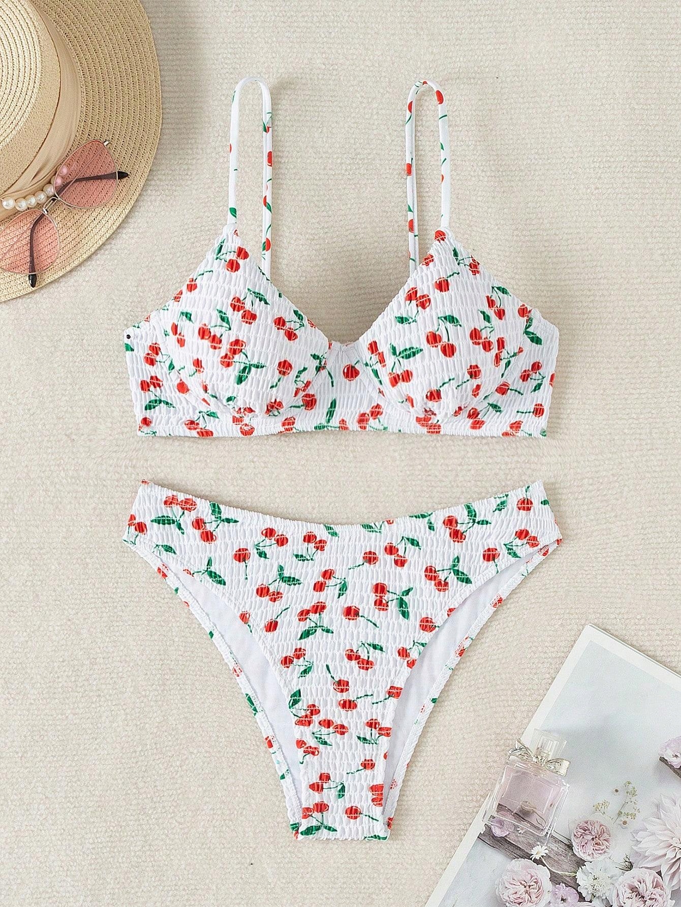 góra OD BIKINI WZÓR WIŚNIE