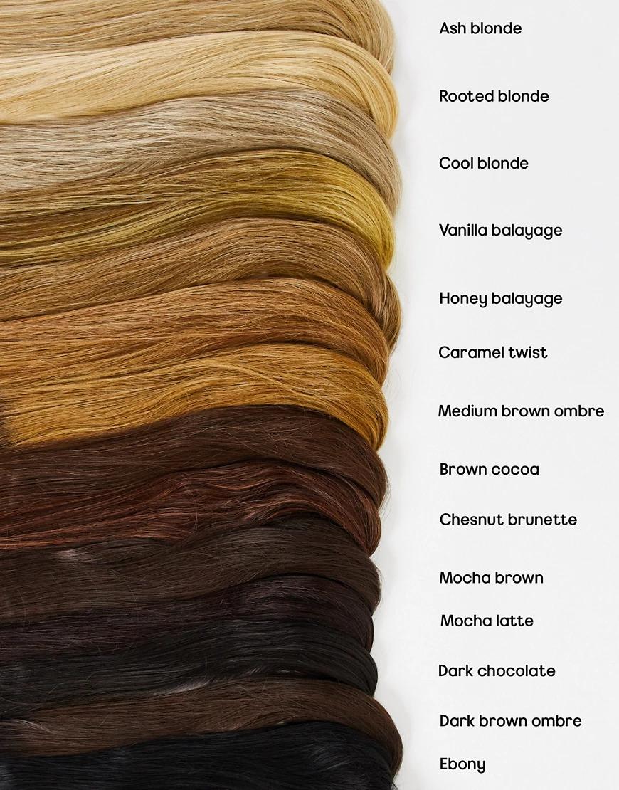 sztuczne włosy kucyk mocha brown