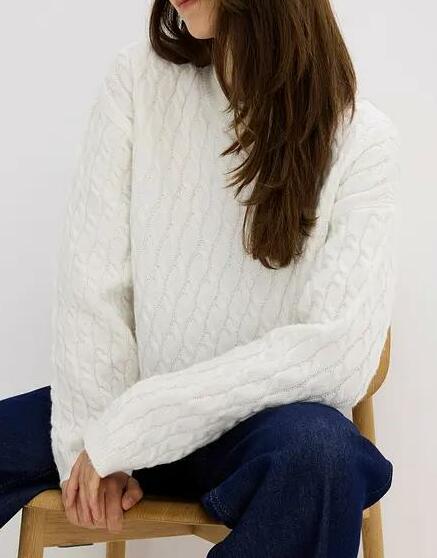 SWETER DAMSKI  Z PLECIONYM WZOREM