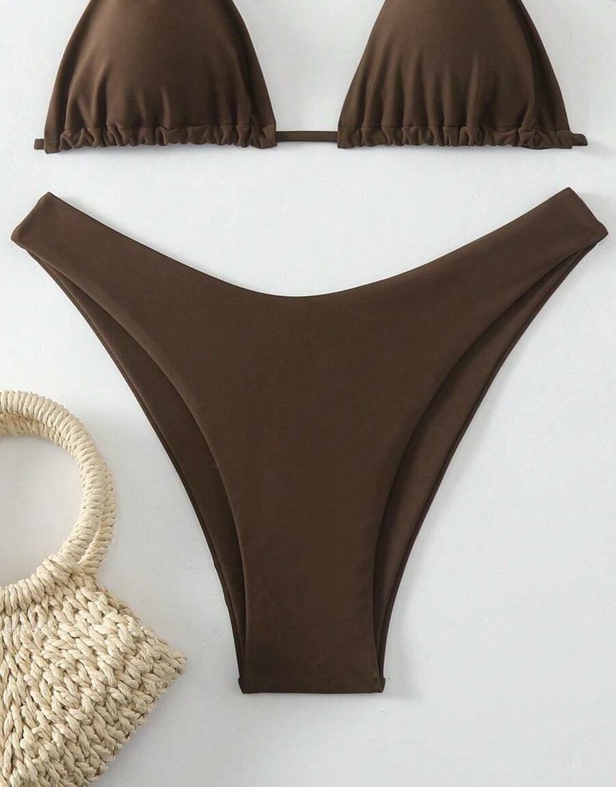 brązowy gładki dół od bikini