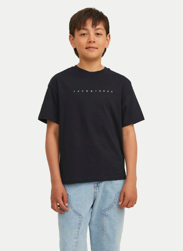 klasyczny bawełniany czarny t-shirt logo