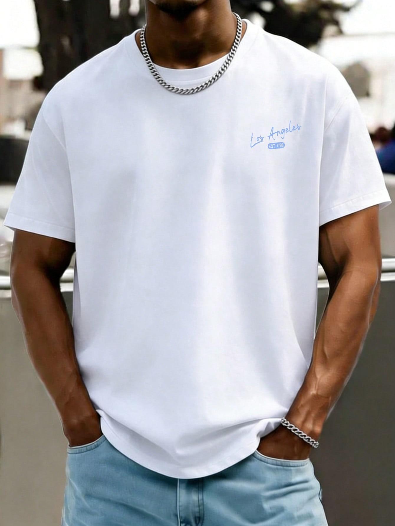 biały t-shirt wzór