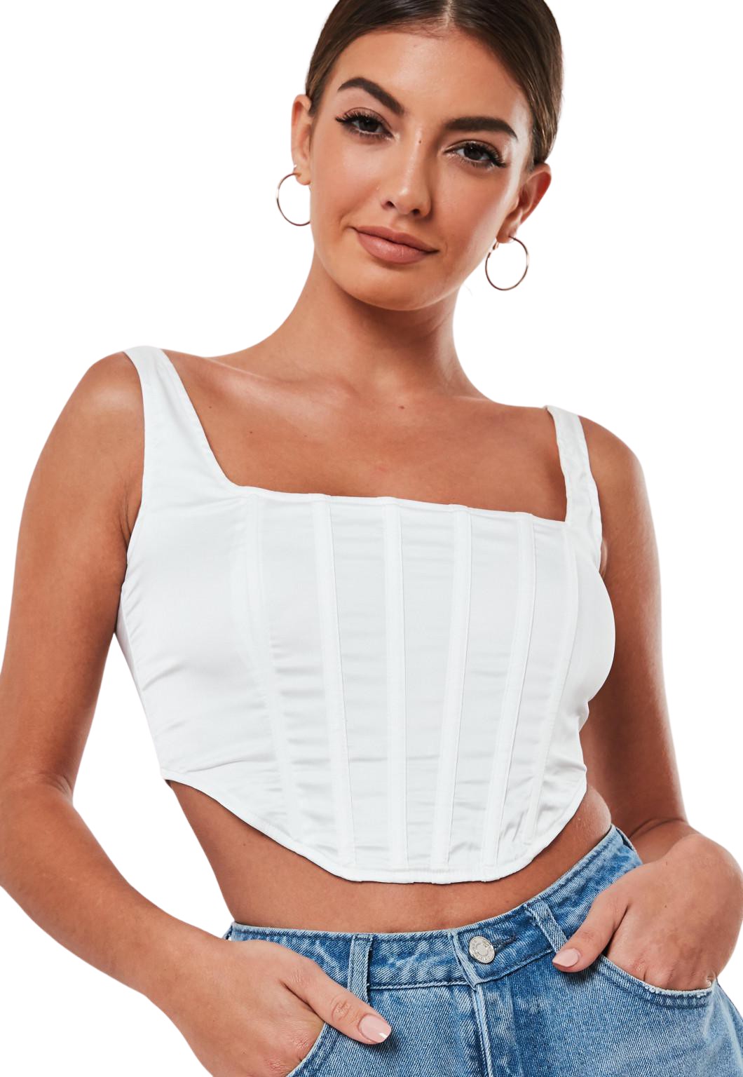 SATYNOWY CROP TOP