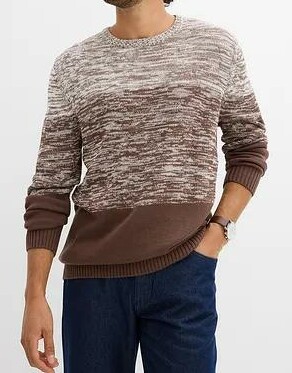 SWETER MELANŻOWY MĘSKI