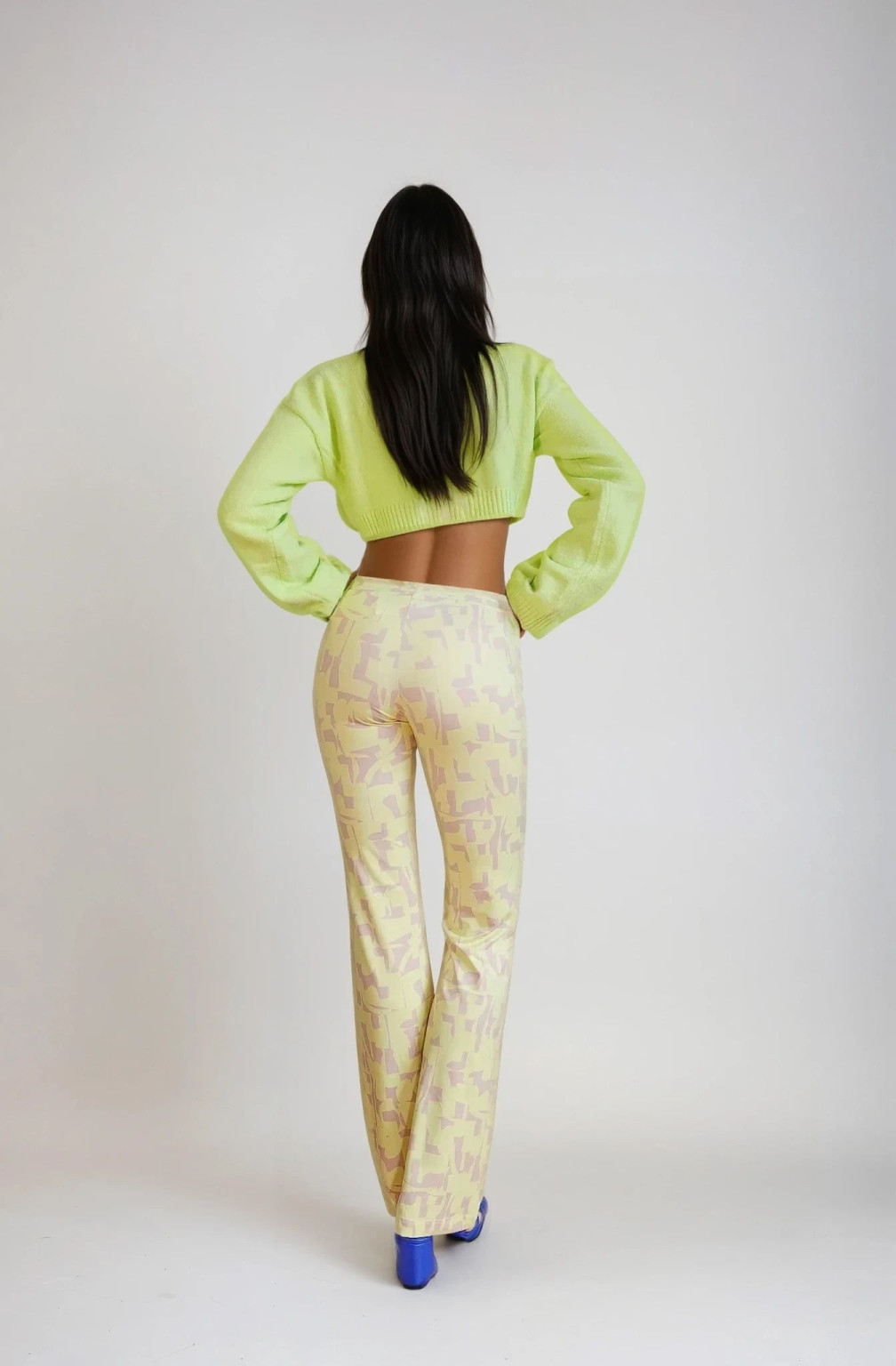 rozszerzane spodnie print casual