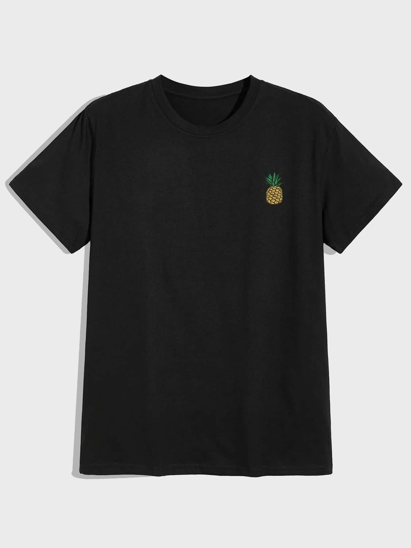 klasyczny czarny t-shirt print 