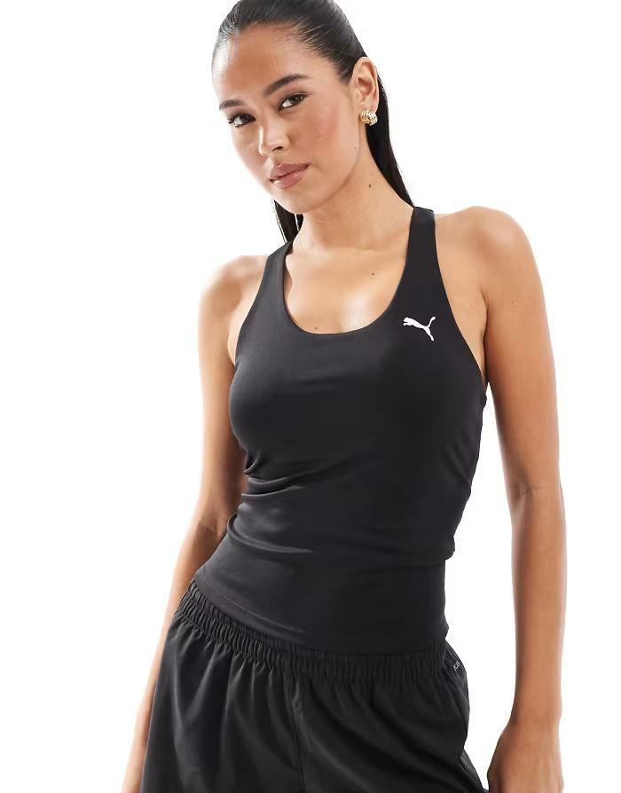 CZARNY SPORTOWY TOP LOGO