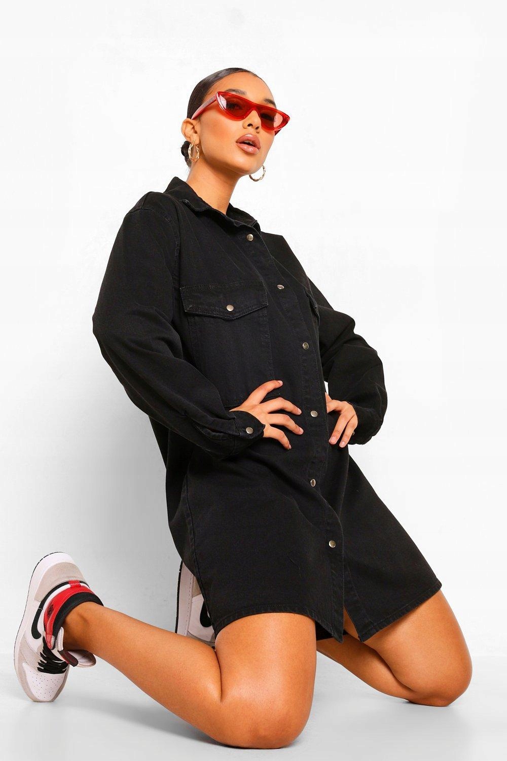 CZARNA SUKIENKA JEANS