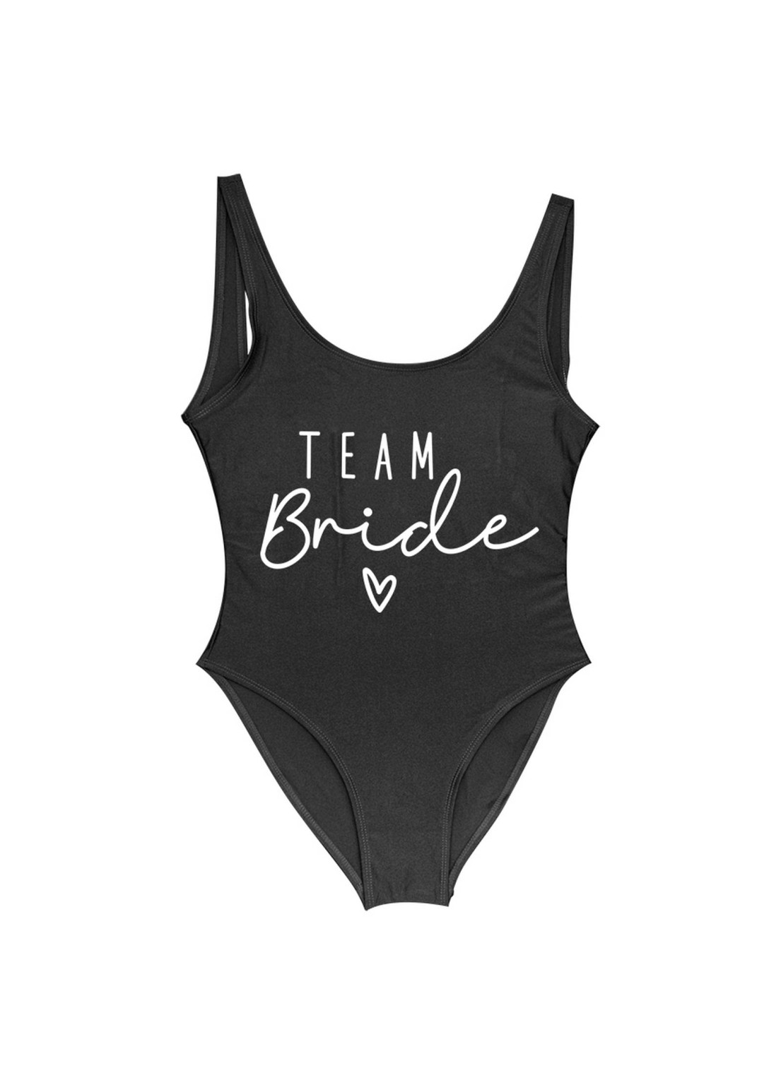 czarny strój kąpielowy team Bride