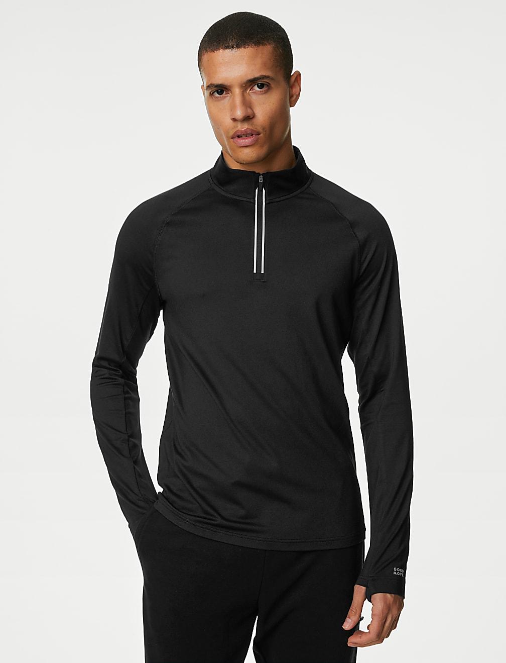 CZARNA BLUZA ZAMEK BŁYSKAWICZNY T28-9632P-Y0