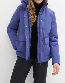 KURTKA DAMSKA PUCHOWA PLUS SIZE Z ODPINANYM KAPTUREM