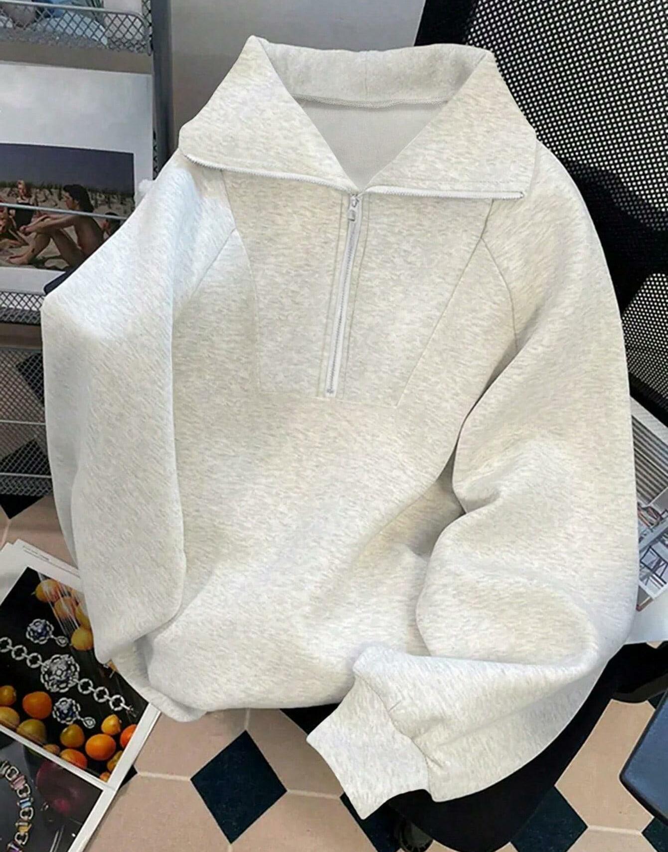 SZARA BLUZA DRESOWA ZIP