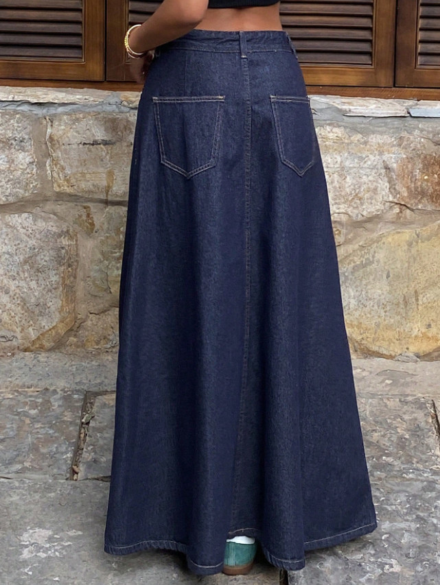 NIEBIESKA SPÓDNICA JEANS 