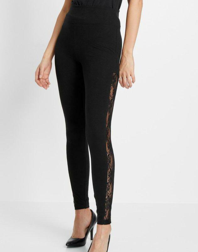 LEGGINSY Z KORONKĄ