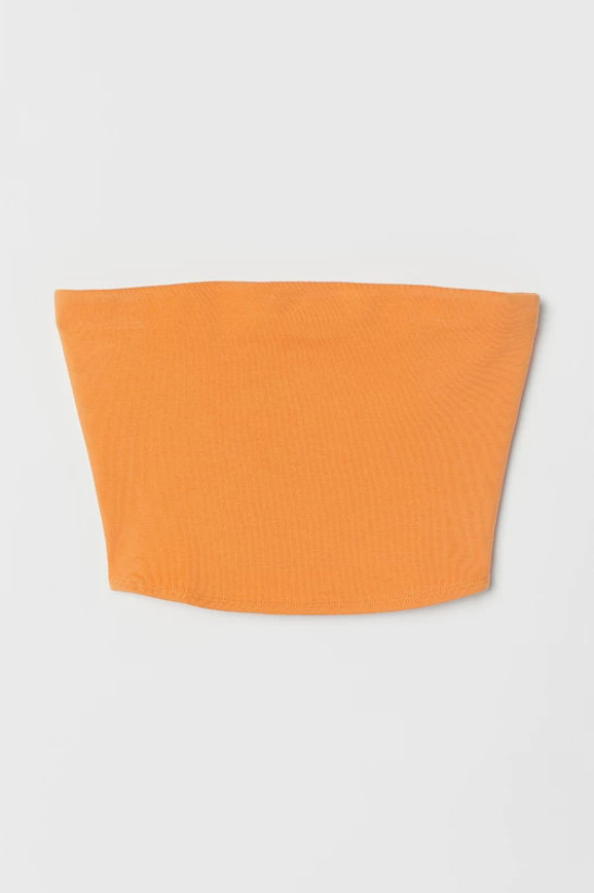 pomarańczowy crop top 