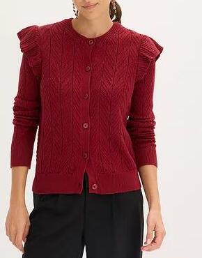 SWETER ROZPINANY AŻUROWY Z BAWEŁNY
