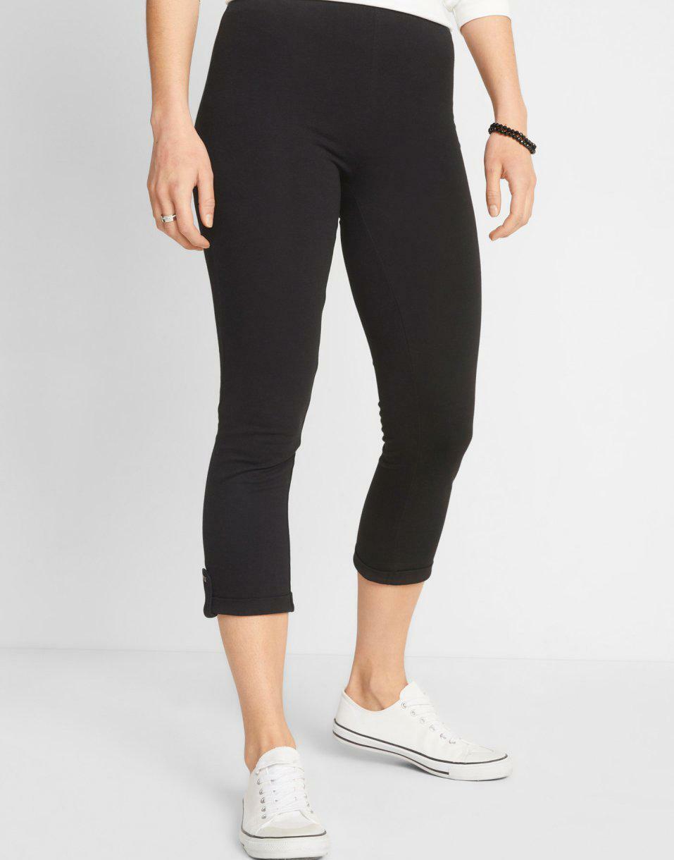 CZARNE LEGGINSY 3/4 NOGAWKA