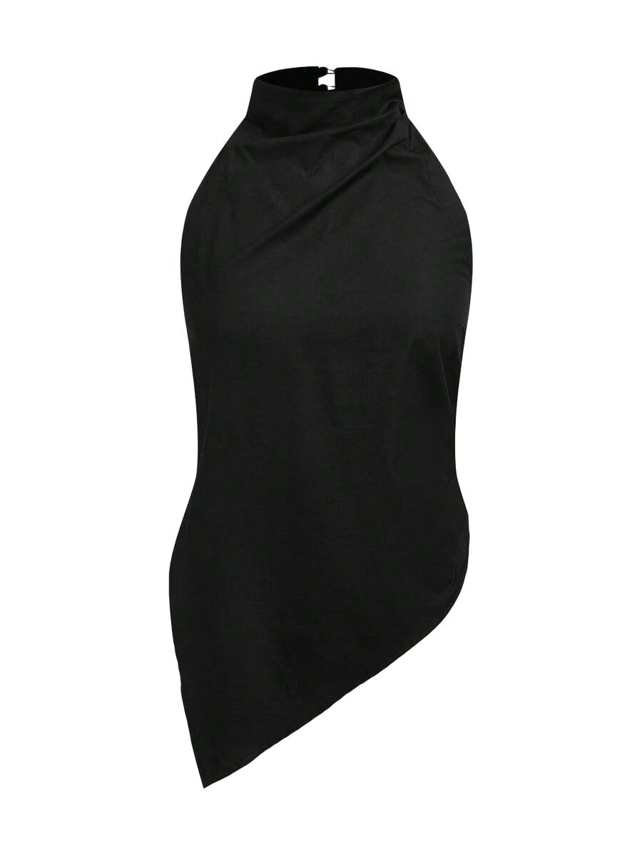 czarny asymetryczny top