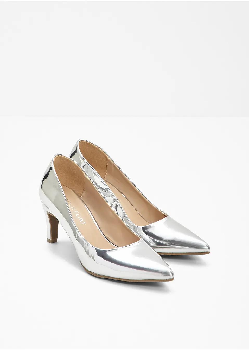 BUTY NA SZPILCE SREBRNE