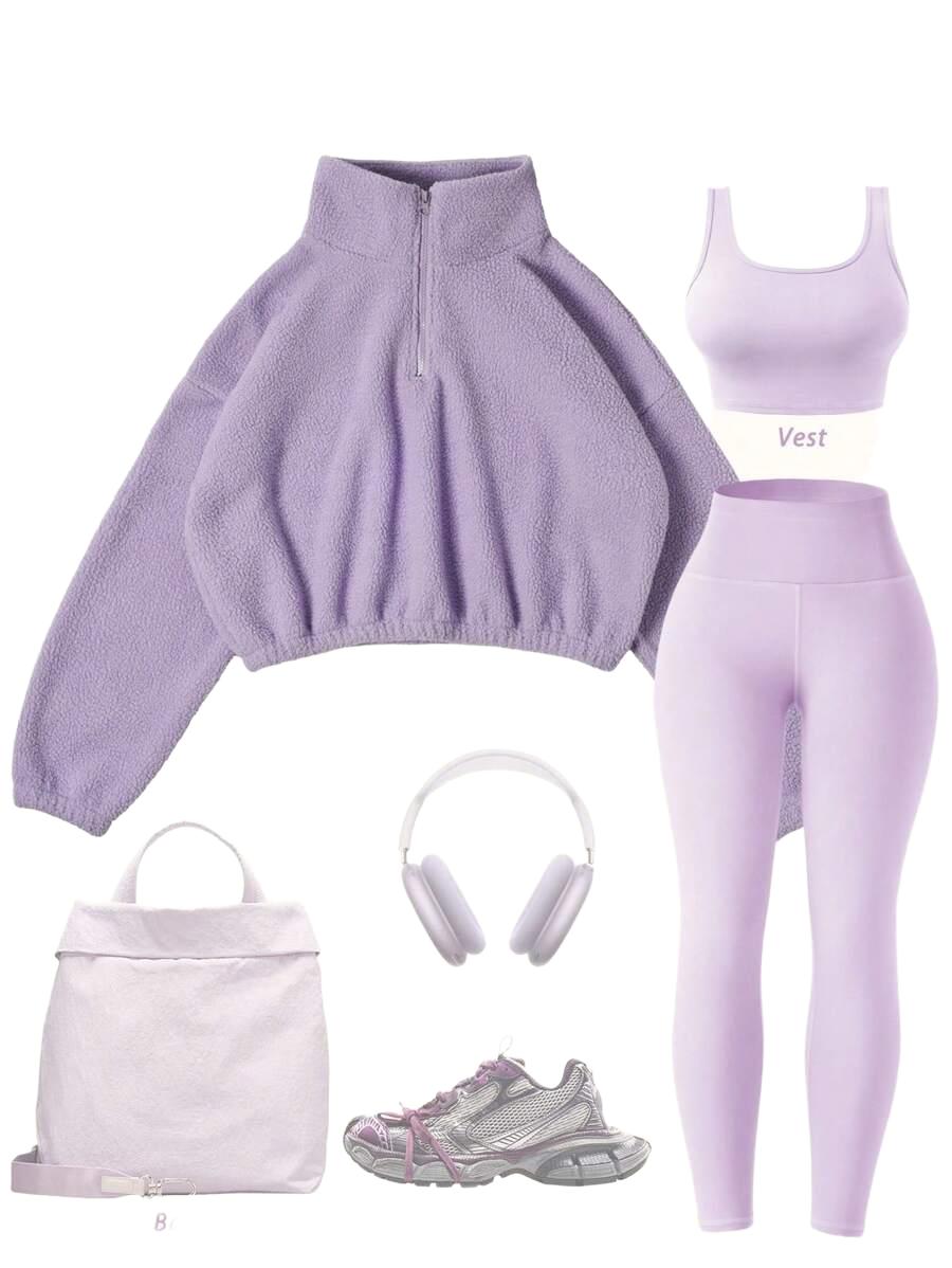 KOMPLET ODZIEŻOWY TOP BLUZA I LEGGINSY