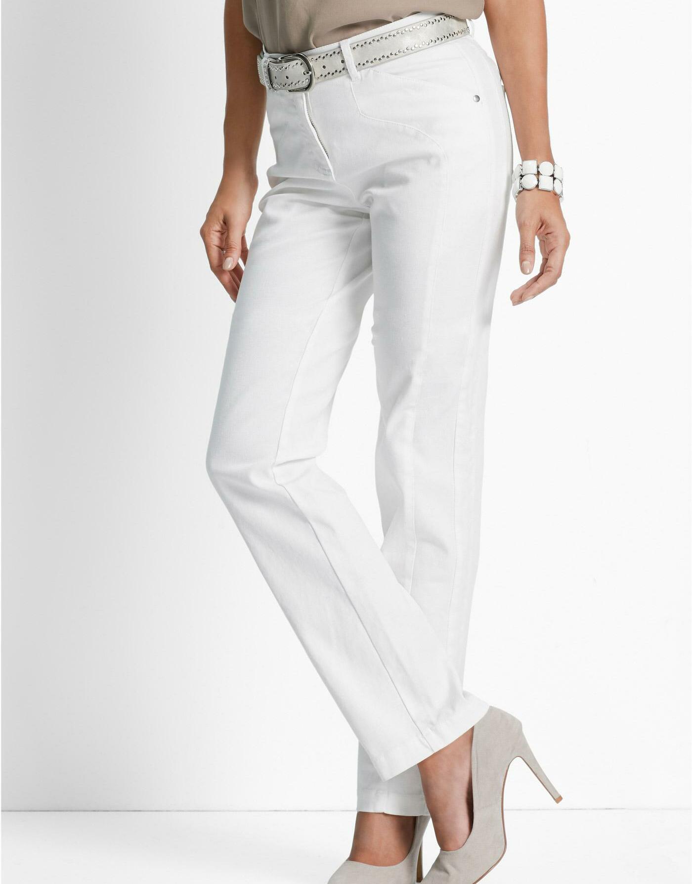BIAŁE SPODNIE JEANS