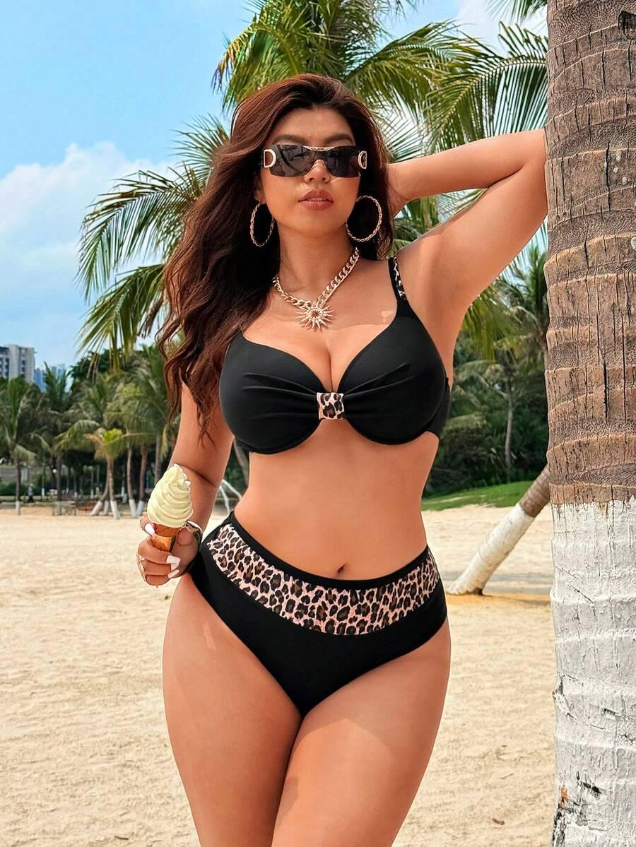 DWUCZĘŚCIOWY STRÓJ KĄPIELOWY ANIMAL PRINT