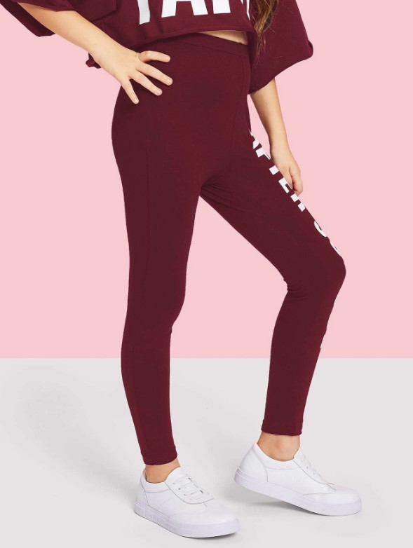 BORDOWE LEGGINSY print 