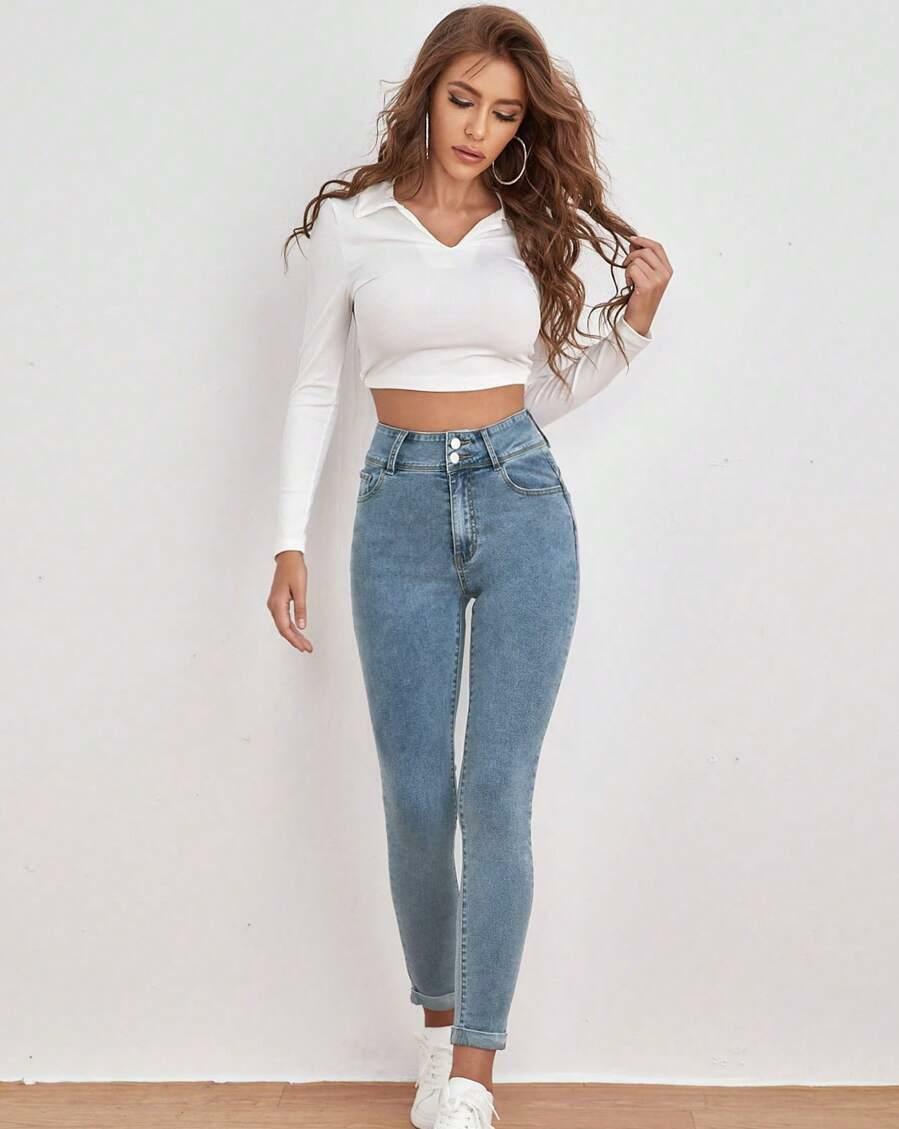 NIEBIESKIE SPODNIE JEANS 