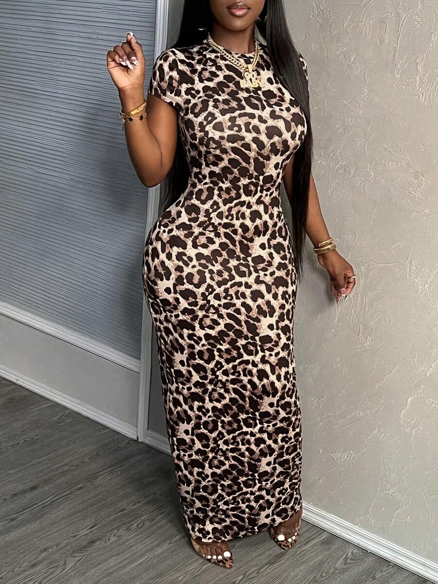 maxi sukienka animal print