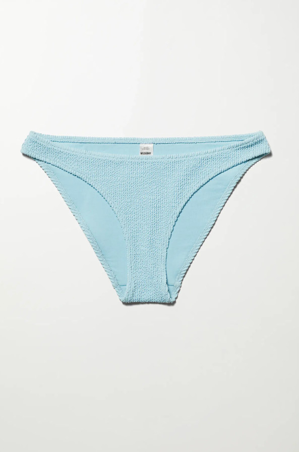 NIEBIESKI DÓŁ OD BIKINI TEKSTURA PRĄŻKI